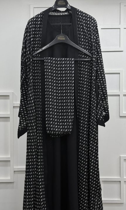 SF Georgette Abaya By Shaukat Fabrics | SGA - 07