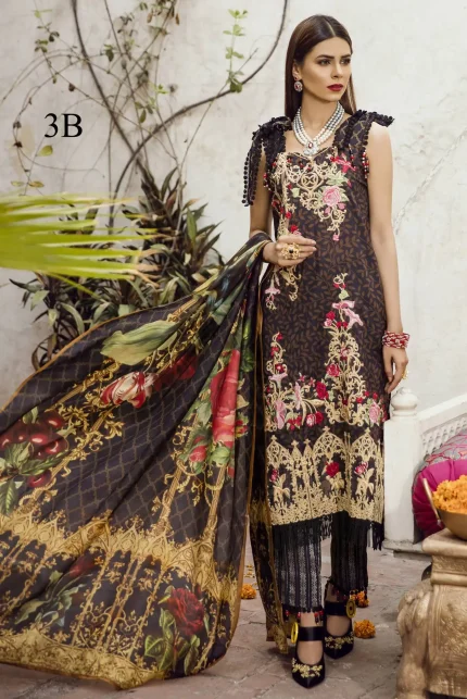 Summer Collection – Camellia – Festive Luxury Lawn – CFLL – 3B