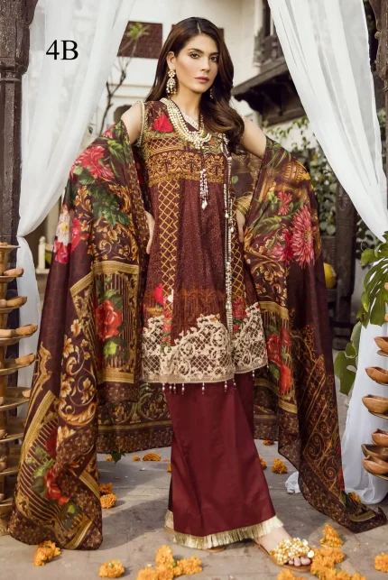 Summer Collection – Camellia – Festive Luxury Lawn – CFLL – 4B