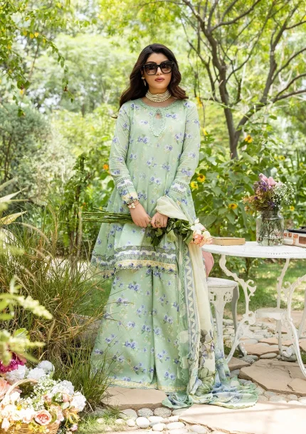 Chiffon Prints By Elaf - Unstitched | ECD-2B BASILE