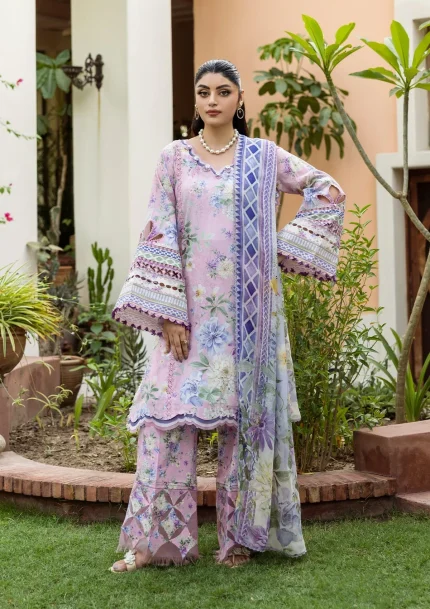 Chiffon Prints By Elaf - Unstitched | ECD-3A WISTERIA