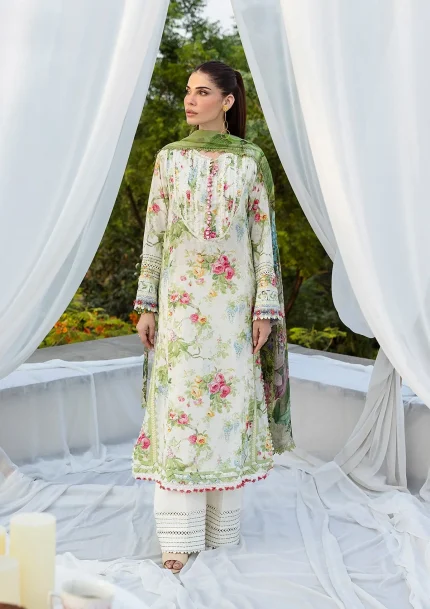 Chiffon Prints By Elaf - Unstitched | ECD-6A BLOSSOMEA