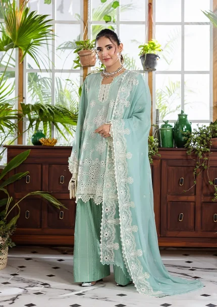 ECRAFT Chikankari with Chiffon - Unstitched | EEC-3A PARISIAN