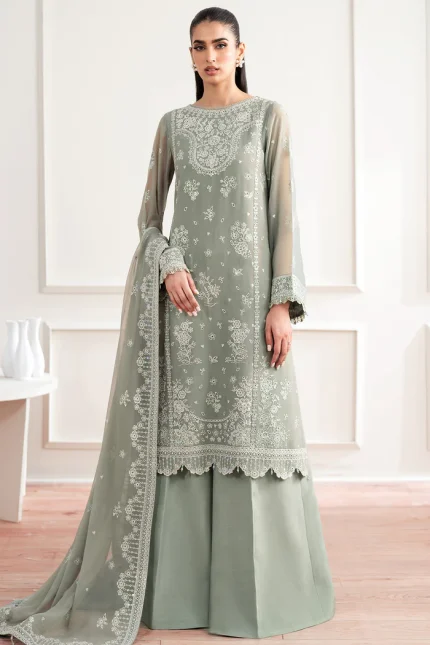 Essence Formals By Farasha - Unstitched | FEF - Ash Green