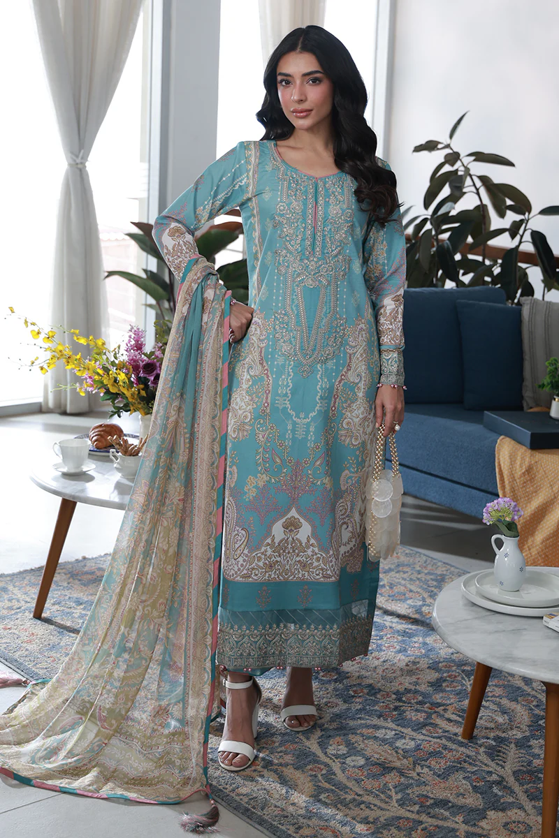 Delia Unstitched Lawn By Gulaal | D01 – Eidra