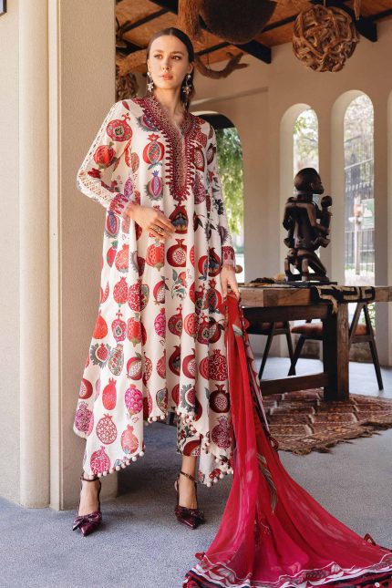 M.Prints '26 By Maria B - Embroidered Lawn Suit | MPT-2903-A