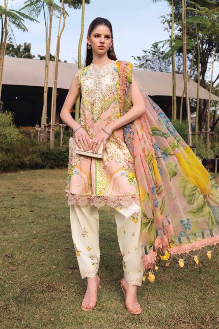 M.Prints '26 By Maria B - Embroidered Lawn Suit | MPT-2908-A