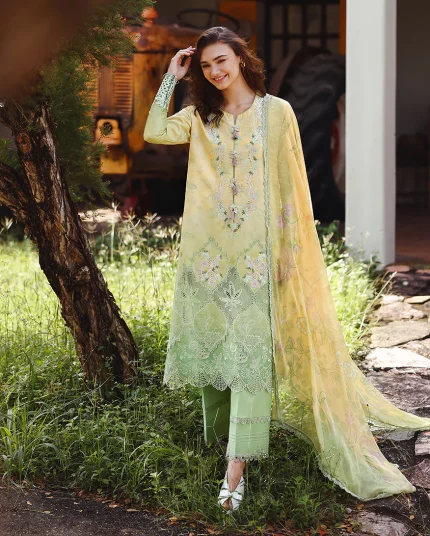 Solace | Ombre Chikankari By Mushq | M10 - Quiet Bloom